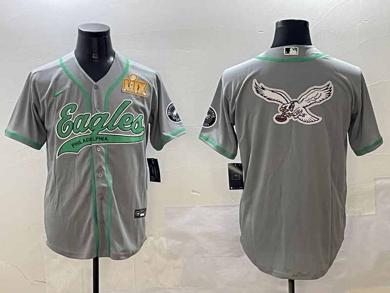 Men Philadelphia Eagles Blank Grey Jointly Name 2025 Nike Limited NFL Jersey style 13->philadelphia eagles->NFL Jersey